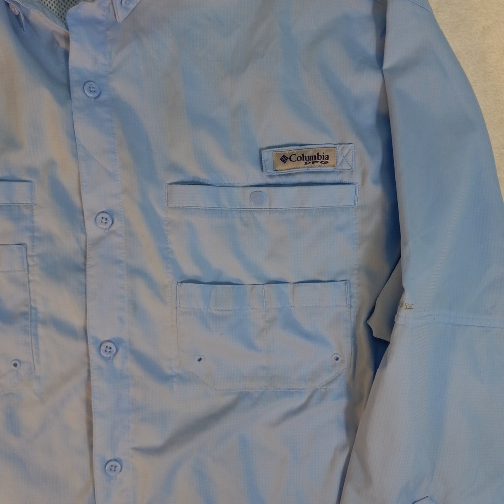 Columbia PFG Bonehead Shirt Mens Large Long Sleeve Fishing Vented Performance - Picture 4 of 16